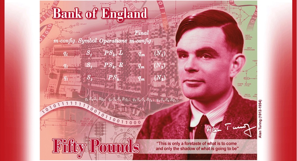 Alan Turing 50 seddel euro