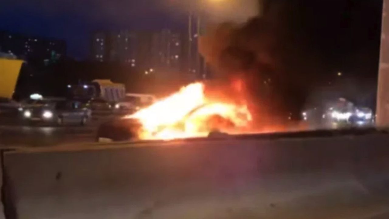 Tesla Model S brann og eksplosjon