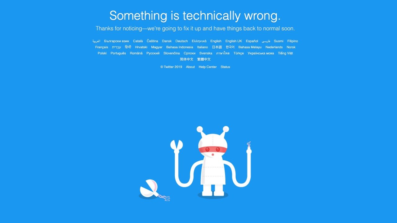 Twitter tekniske problemer