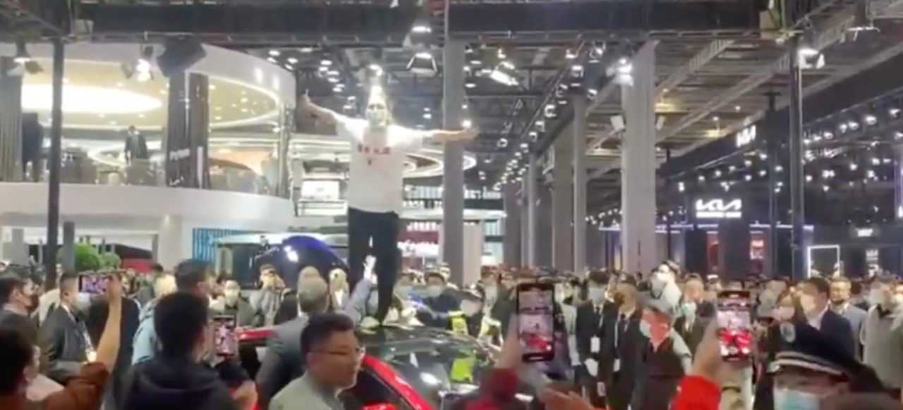Tesla-protest Kina