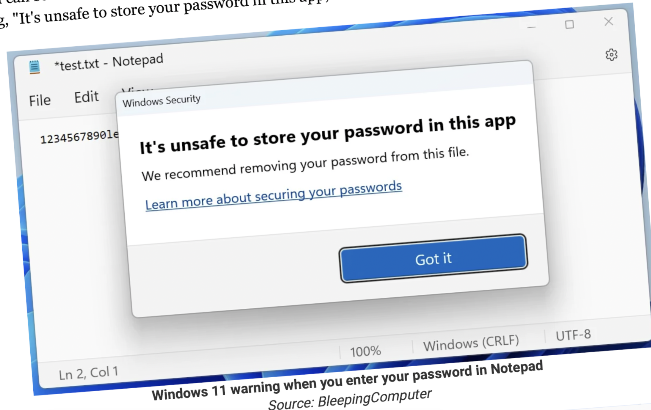 Windows 11 knipt met je vingers als je een wachtwoordfout maakt