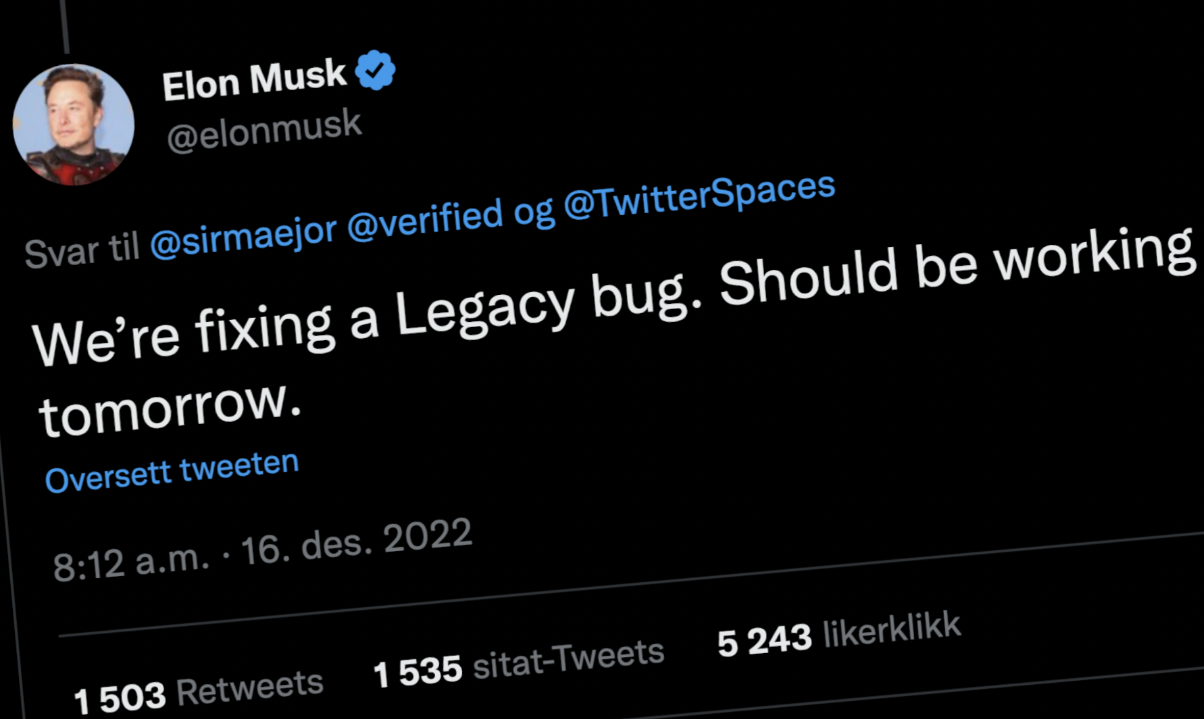 Nei, Musk har ikke slettet viktig Twitter-funksjon - ITavisen