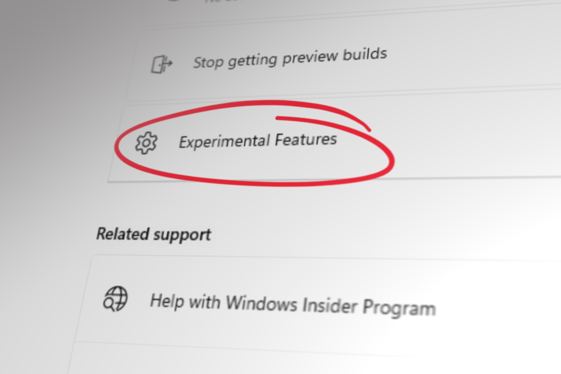 windows 11 eksperimentelle funksjoner