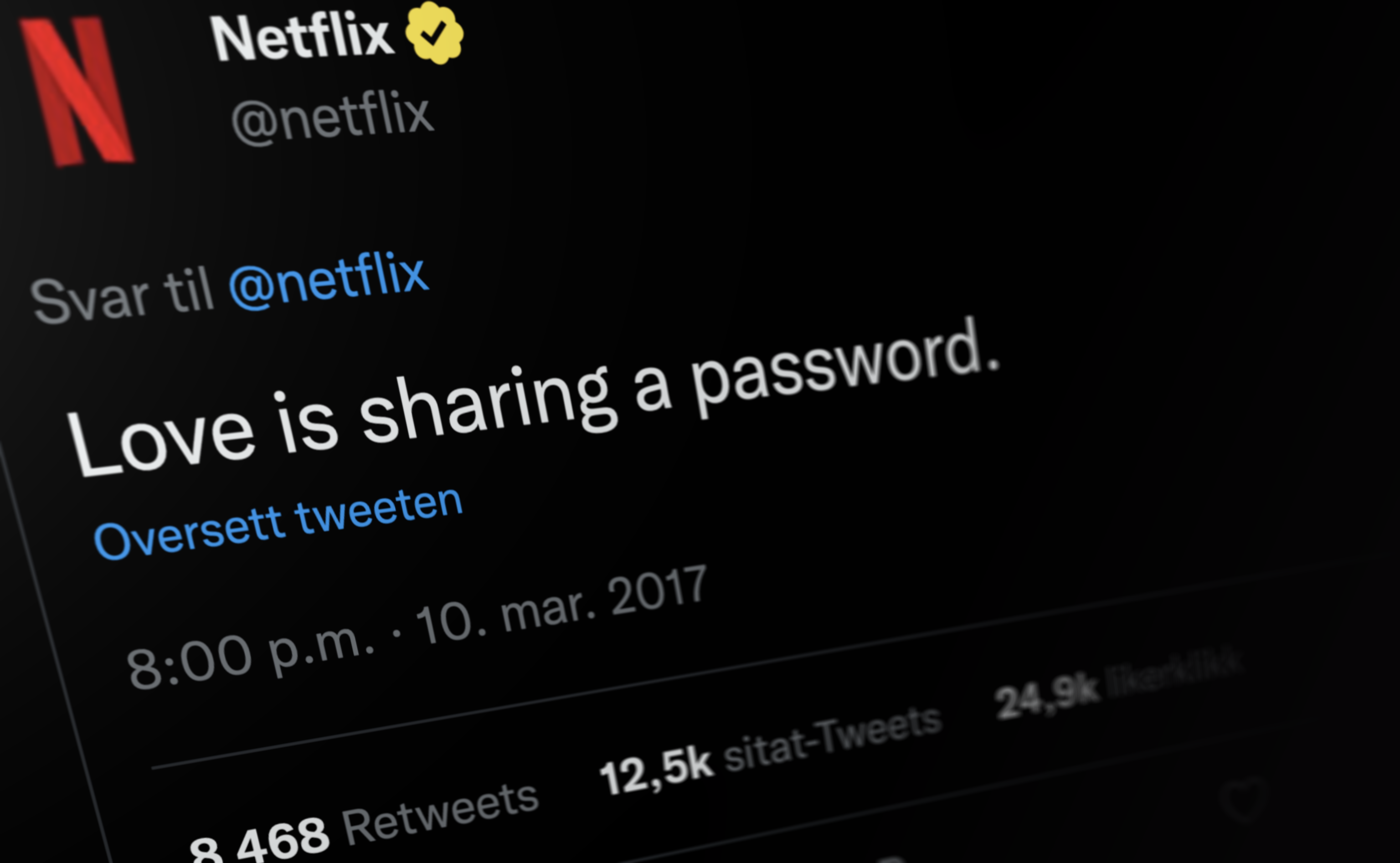 Netflix è soddisfatto del blocco della password – ITavisen