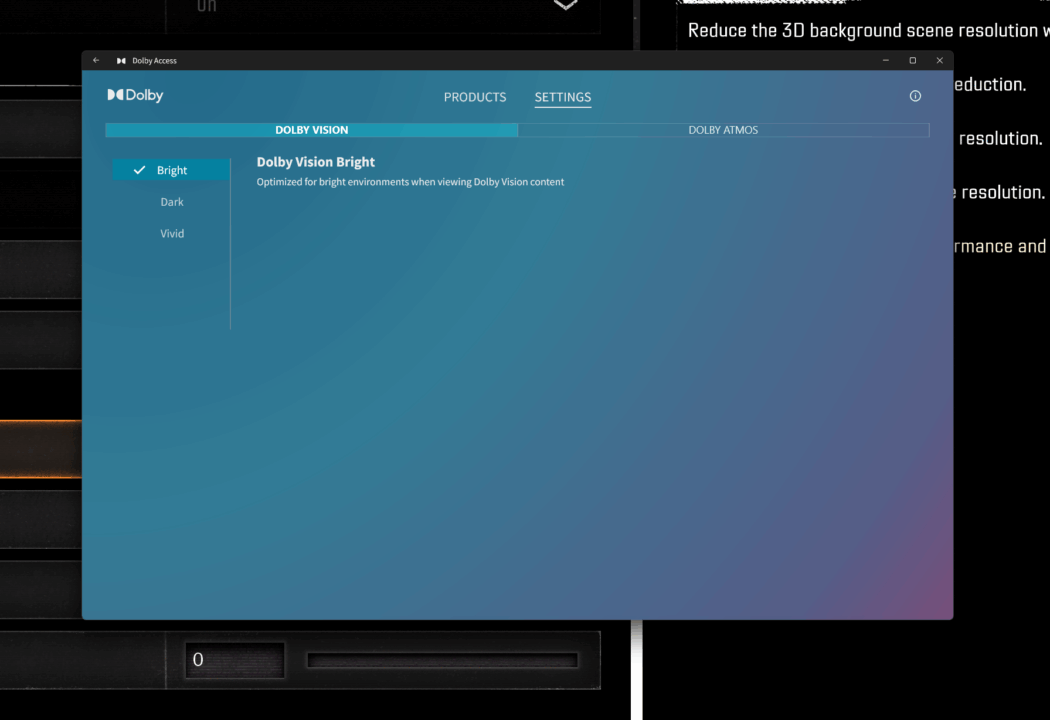 dolby access dolby vision