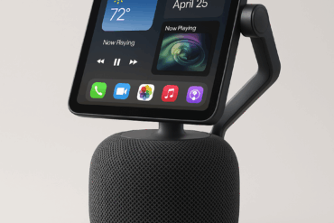 homepod med skjerm robotarm konsept