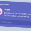 microsoft scout vises å utføre en teams-handling for brukeren