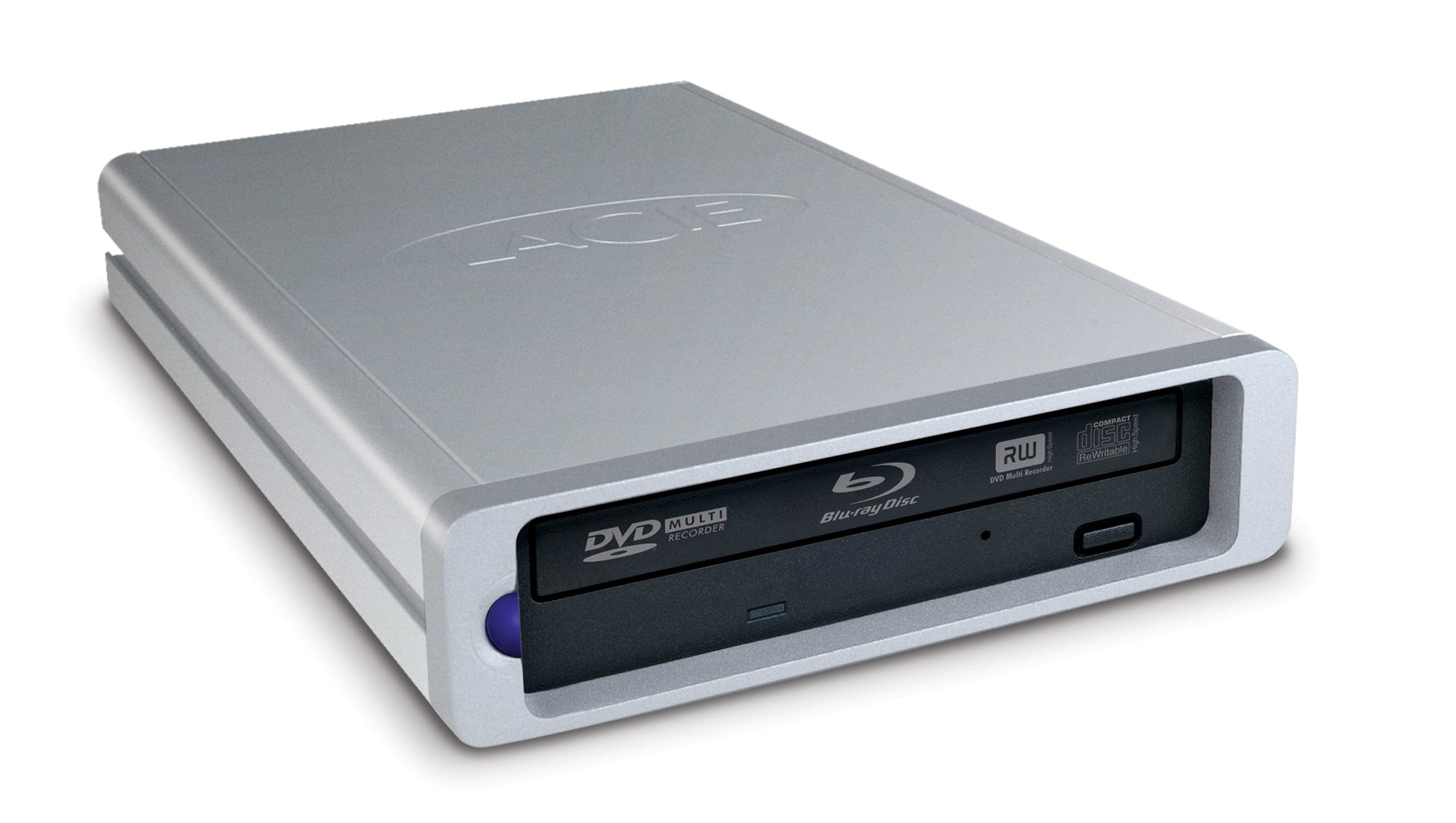 HARDT SKALL: LaCies d2 Blu-Ray Drive er i karakteristisk aluminiums-design.