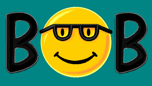 Her er Bob når han hadde grunn til å smile, sannsyneligvis før lanseringen. Smilyen kan nå sees i MSN Messenger.