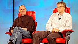 AVSLØRING:  Bill Gates kom med avsløringene under en offentlig oppptreden sammen med Apples Steve Jobs.