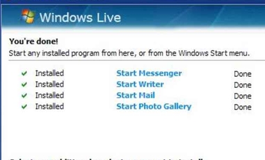 Beta 2 inneholder flere av Microsofts Live-programmer.