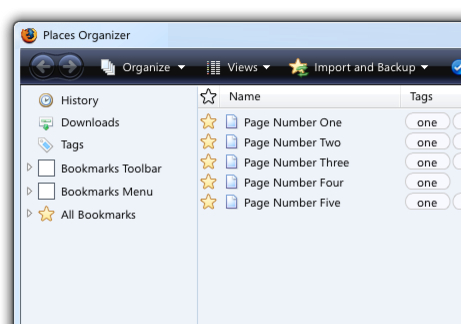I versjon 3 blir det lettere å organisere bokmerkene.