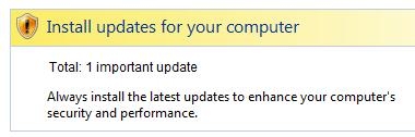 Kjør .cmd fila som administrator, og oppdateringen dukker opp i Windows Update.