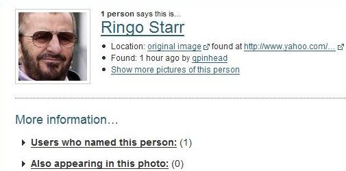 Ved hjelp av dette bildet av Ringo Starr finner du andre bilder av Beatles-stjernen. Selv uten å vite navnet...