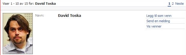 Slik framstår profilen til «Davis Toska» på Facebook. Nå vil Toskas advokat ha den fjernet.