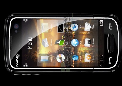 En prøveutgave av en mulig, kommende «N98». Blir dette den første Nokia-telefonen med pekeskjerm?