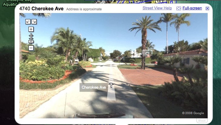 Her ser vi hvordan 4740 Cherooke Avenue ser ut i Miami.
