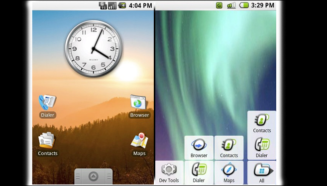 Her er noen skjermbilder fra det noe mobile OS-et.