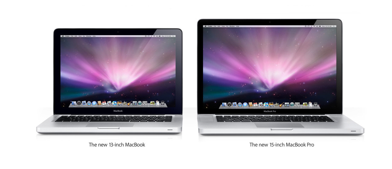 I går viste Steve Jobs frem både nye Macbooks og Macbook Pros.