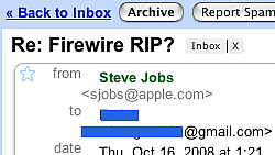 Steve Jobs tok seg tid til å svare en vanlig Mac-bruker. Men svaret var innsenderen neppe fornøyd med.