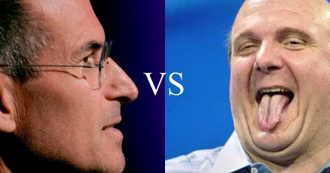 Igjen krangler de to selskapene. Det er Microsoft og Apple og Steve Ballmer mot Steve Jobs.