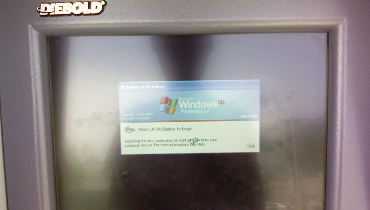 Minibanker fra selskapet Diebold kjører Windows. Dermed kan det snike seg inn trojanere, akkurat som på en standard PC.