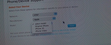 På AT&Ts support nettside skal det ha vært mulig å velge hjelp for en iPhone som enda ikke er lansert.