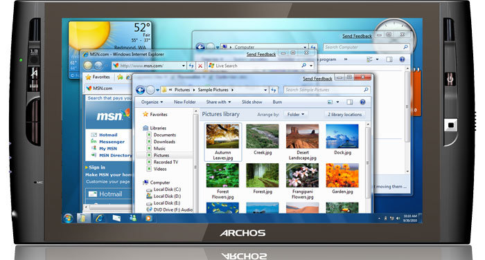 Archos 9 blir trolig verdens første håndholdte PC med Windows 7 forhåndsinstallert.