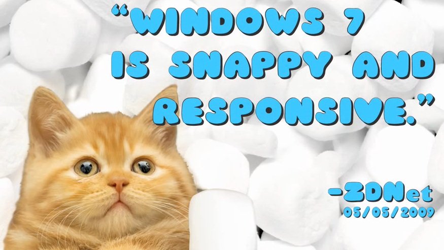 En YouTube-video laget av en 9 åring? Neida, det er en offisiell reklamevideo for Windows 7.