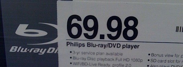 For 69 dollar og 98 cent (om lag 400 norske kroner) kan du nå plukke opp en Philips Blu-ray-spiller i USA.