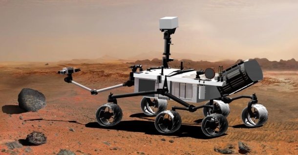 James Camerons 3D-kamera vil bli montert på denne «kjerra», kalt Curiosity.