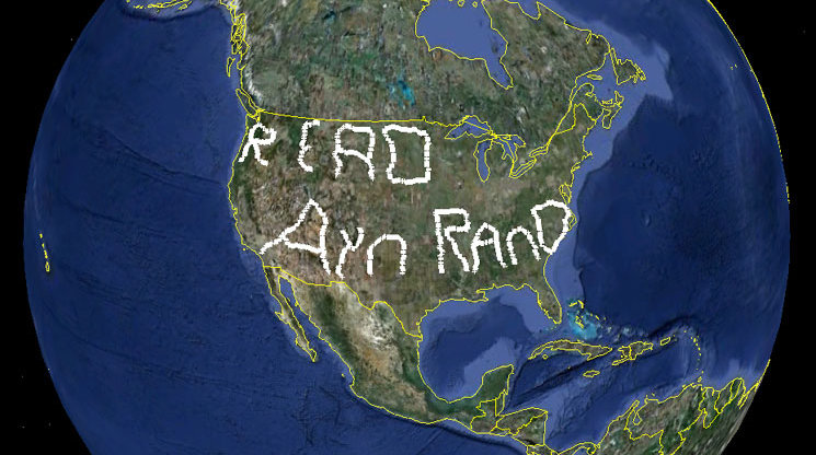 Oppfordringen til å lese forfatteren Ayn Rand dekker hele USA.