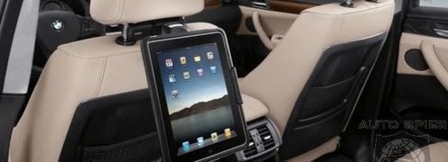 UNDERHOLDNING I BAKSETET: BMWs 2011-modeller kommer med iPad-dokk.