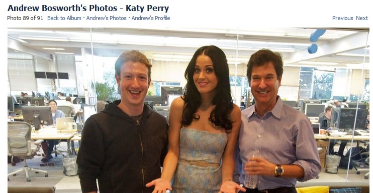 Det viste seg senere at bildene av Kate Perry med blant annet Mark Zuckerberg var offentlige og ikke hacket.