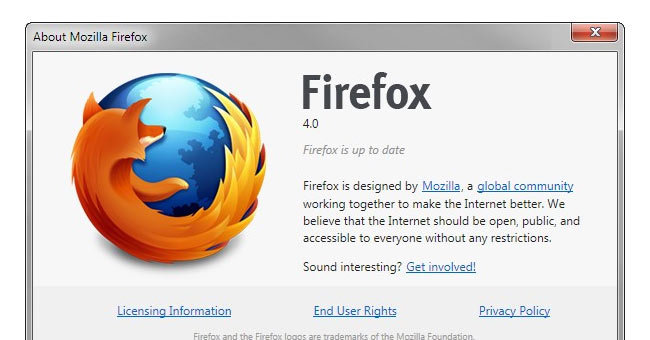 Release Candidate 1 er i skrivende stund nyeste versjon av Firefox 4. Endelig versjon ventes 22. mars.