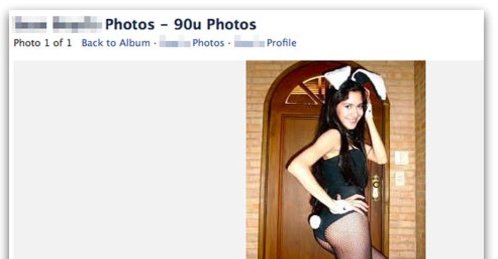 Nå lures Facebook-brukere av en jente med Playboy-kostyme. Det nye er bilde-tagging.