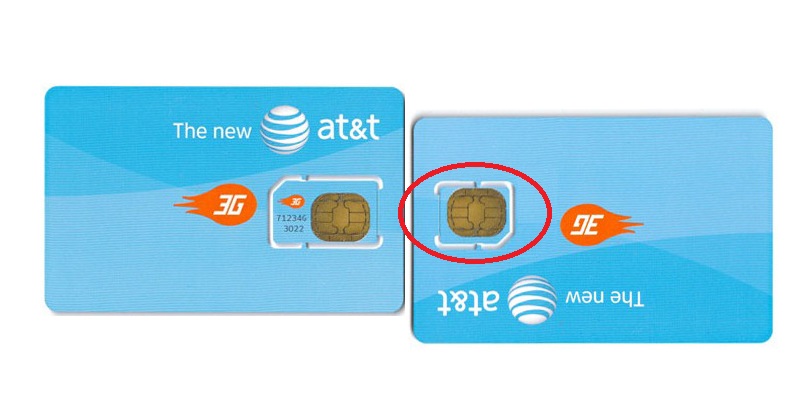 Apple skal ha krympet SIM-kortet ytterligere. Micro-SIM til høyre.
