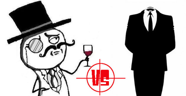 LulzSec (til venstre) er konstant i tottene på Anonymous (til høyre). Det skal vi kanskje være glade for...