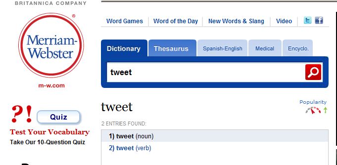 To tweet or not to tweet? Ordboka Merriam-Webster har nå svaret...