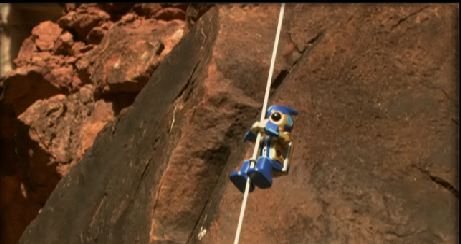 Panasonics batteridrevne Evolta-robot under fjellklatring i Gran Canyon.