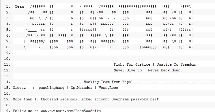 Den nepalske og til nå ukjente hackergruppen skryter av å lekket 10 000 Facebook-kontoer i klartekst.
