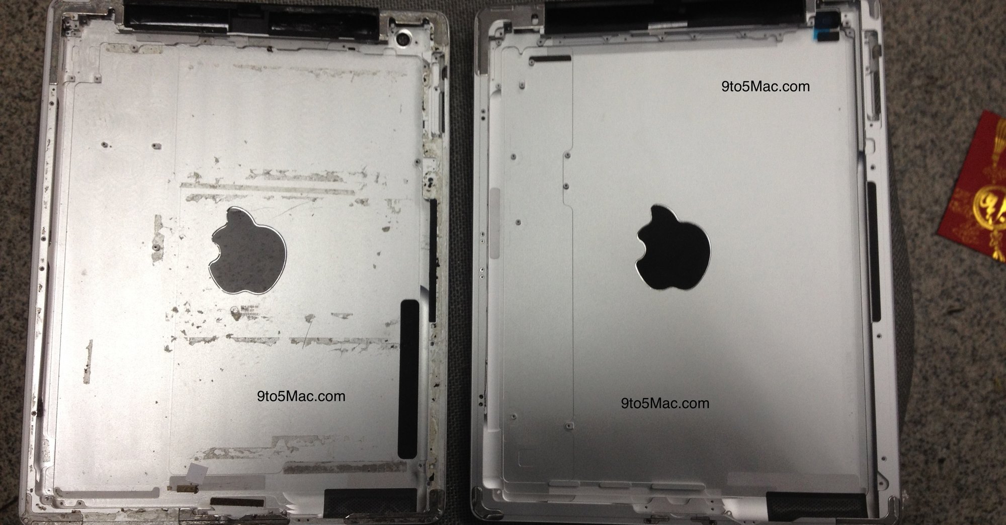 iPad 3-baksiden skal være til høyre.