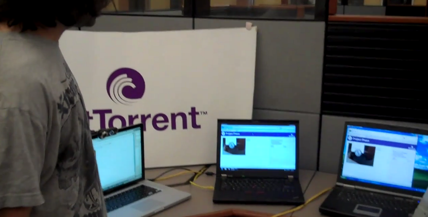 Bram Cohen demonstrerer en tidlig versjon av BitTorrent Live.