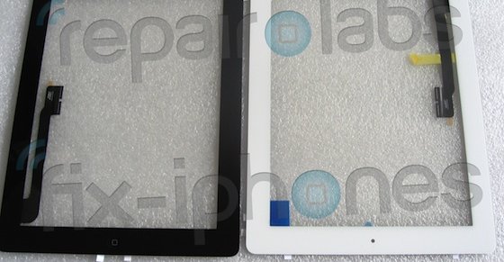 Repair Labs med bilder av det som trolig er iPad 3. Altså kommer den i både sort og hvitt og med hjem-knappen.