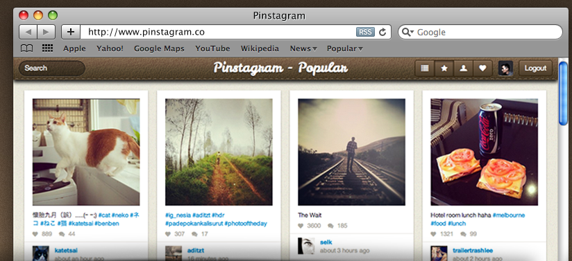 Pinstagram er en smart sammenstilling av to av de mest populære sosiale nett-fenomenene akkurat nå.