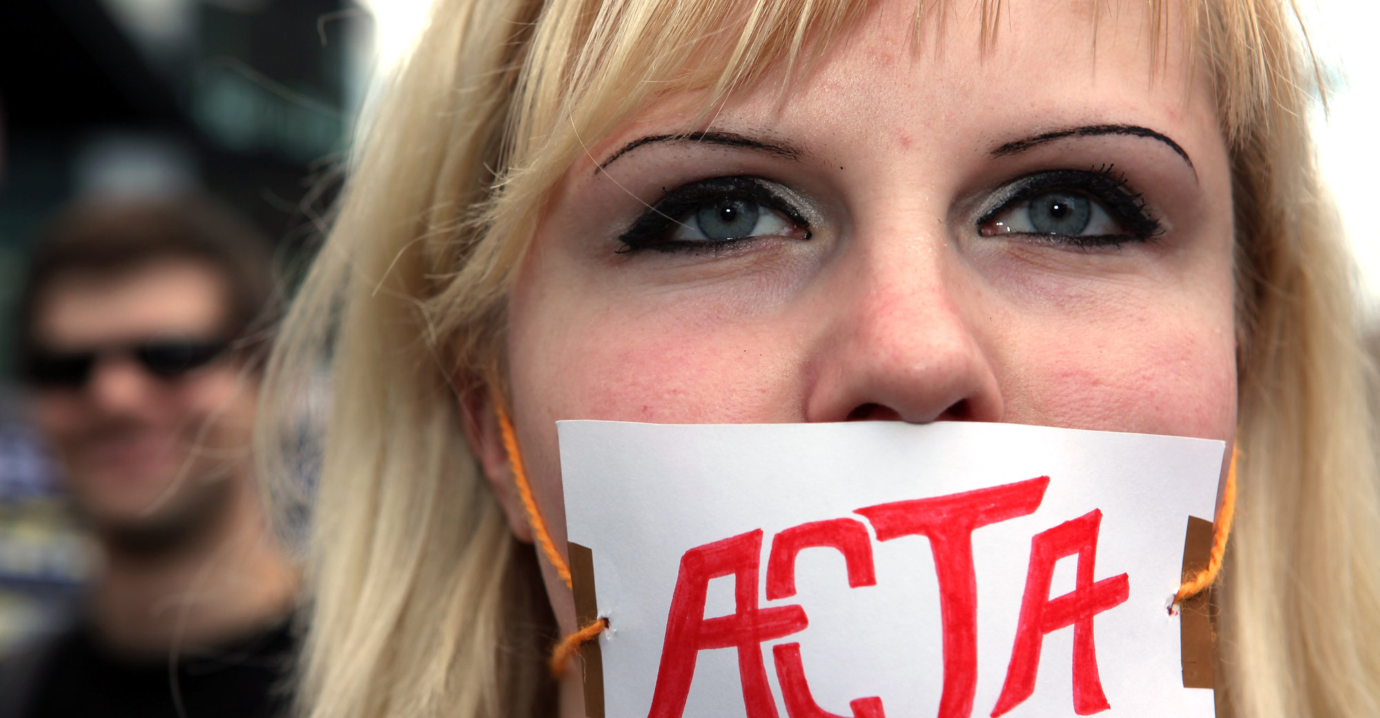 Ungdommer over hele Europa engasjerte seg sterkt mot ACTA-avtalen. Her fra en demonstrasjon i Berlin i forrige måned.
