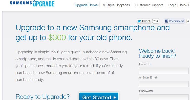 Du får 300 dollar for den gamle om du oppgraderer til ny Samsung-telefon.