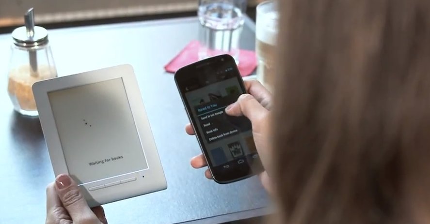 Du overfører bøker via Bluetooth fra en Android eller iPhone.