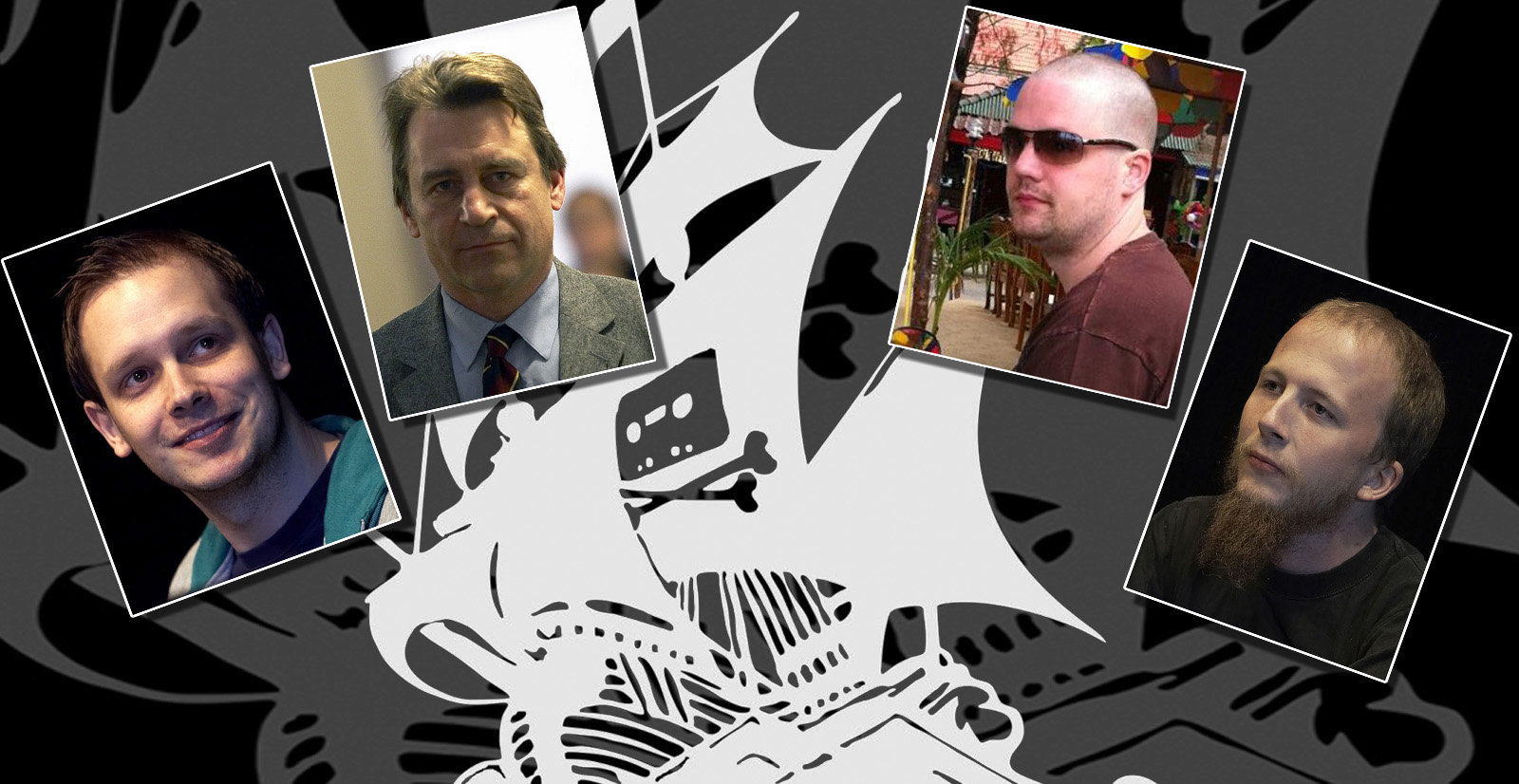 De fire Pirate Bay-gründerne har levd høyst forskjellige liv etter at dommen mot dem falt i 2009. Fra venstre Peter Sunde, Carl Lundström, Fredrik Neij og Gottfrid Svartholm Warg.