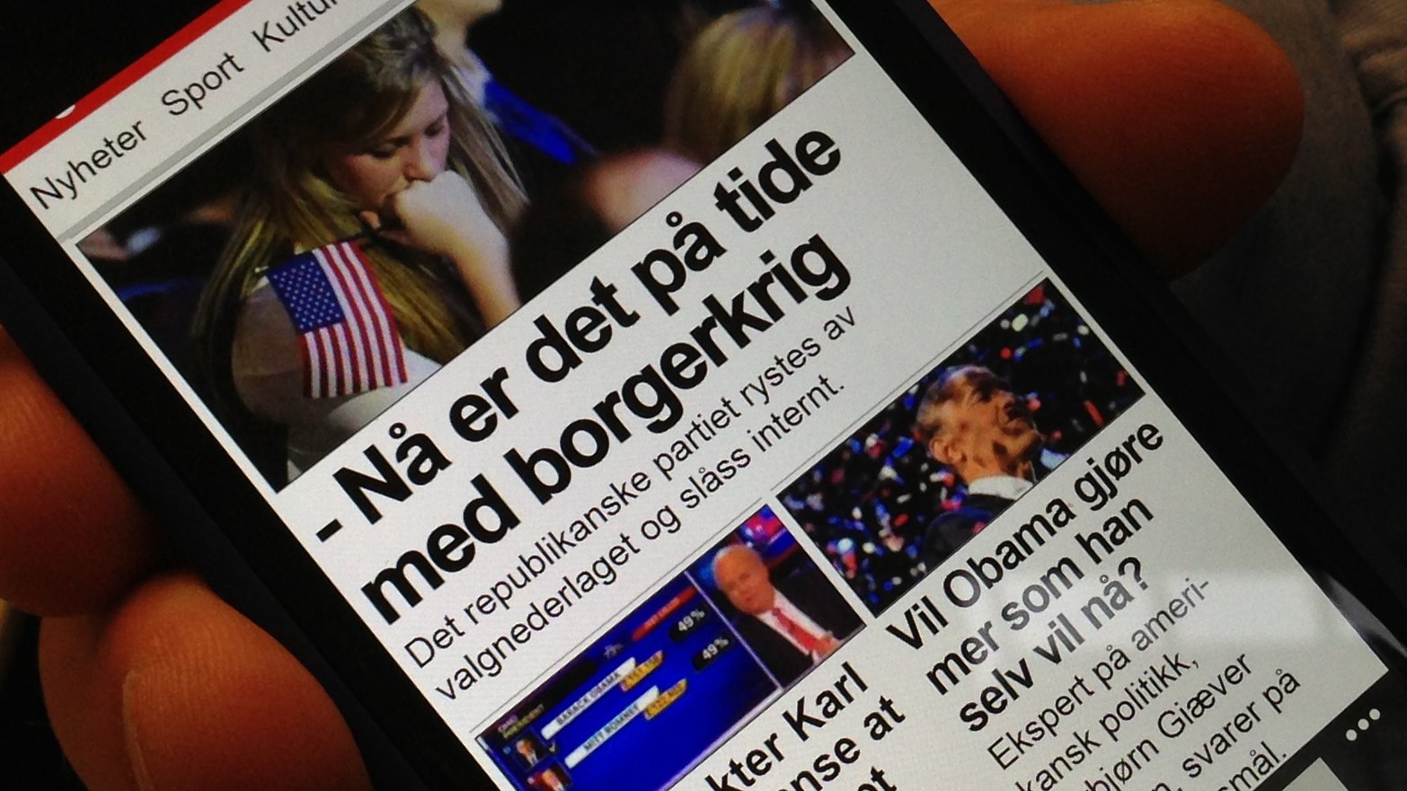 Dagbladet.no fungerer fint på det meste annet, men på Windows Phone 8 stopper nettstedet opp.